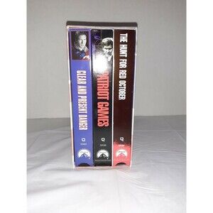 VHS Box Set Clear Present Danger Patriot Games Hunt Red October Tom Clancy Lot